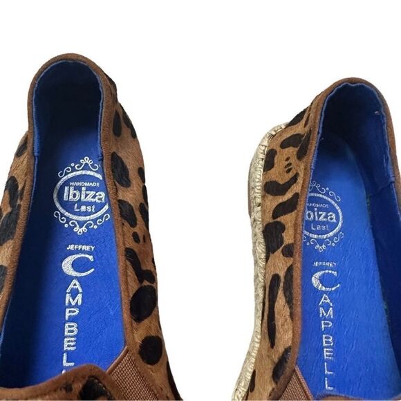 NEW J Campbell leopard calf hair espadrilles flat loafers size 7 - Picture 4 of 7